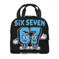 Insulated Lunch Box 67 Six Seven 6-7 Funny Italian Brainrot Accessories Lunch Food Box New Thermal Cooler Bento Box For School Option 1