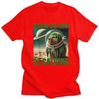 Italian Brainrot Bobrini Cactusini T Shirt Unisex Women Short Sleeves Graphic Tee Shirt Summer Loose Fit Pure Cotton Camisetas S