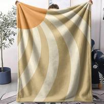 Abstract Sunny Throw Soft Flannel AC Blanket Lightweight Summer Nap Throw Cozy  Blanket for Sofa Bed Travel Home 75x90cm