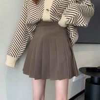 2026 Sweet & Spicy A-Line Pleated Skirt: Versatile Spring/Summer Women's JK Style, Short & Small Size for Autumn. Large 104-115 kava