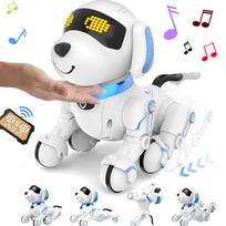 RC Robot Dog Electronic Stunt Pet Interactive Touch Programmable Smart Walking Dancing Kids Birthday Gift for Boys Girls mėlyna