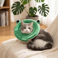 Soft Fabric Frog Shaped Collar Adjustable Fit Anti Licking Collar  Daily Protection S