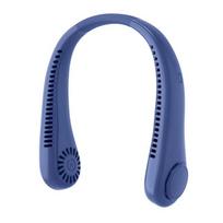 Naujas mini ventiliatorius be ašmenų, pakabinamas ant kaklo, nešiojamas be lapų ventiliatorius 1200 mAh USB įkraunamas namams lauko sportui kelionėms vasaros oro aušintuvas 3 greičių mėlyna