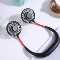USB nešiojamas ventiliatorius šaltas ventiliatorius Laisvų rankų ventiliatorius kabantis įkraunamas mini sporto ventiliatorius 3 greičių reguliuojamas kaklelis, dvigubas ventiliatorius Namų biuras