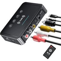 NFC Bluetooth 5.0 Transmitter Receiver,3 In 1 Bluetooth Audio Adapter 3.5 Mm AUX/RCA Stereo System for Speakers, TV, Computers and Car TV Radios 9.2*6.5*2cm juoda