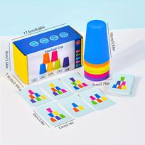Battle Stacking Cups Table Game Color Sorting Cognitive Training Puzzle Competitive Stacking Cups Parent-child Interactive Toys