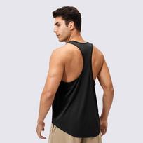 New Sports Vest Men'S Loose Summer Pure Cotton Fitness And Bodybuilding Quick Drying Sleeveless Shoulder White Base Shirt Sleeveless T-Shirt S juoda
