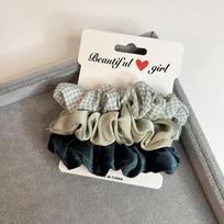 3 vnt./rinkinys Velvetinis megztas mažas gumeles Plaukų gumytės Elastinės plaukų gumelės Moterims Mergaitėms Satino uodegos gumytės Guminės plaukų gumelės Virvutė Plaukų aksesuarai