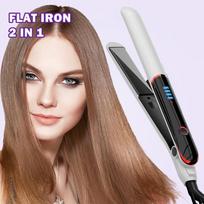 2 in 1 Hair Straightener and Curling Iron 10s Fast Heat Up Flat Iron Professional Ceramic Coating Smoother Hair Styling Tool EU