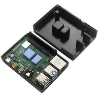 Geeekpi Raspberry Pi 4 CNC aliuminio dėklas su ventiliatoriumi ir radiatoriais, skirtas Pi 4B