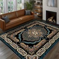Luxurious Vintage Bohemian Area Mat with Intricate Floral Black Cream for Or Bedroom Furnishing Pattern Rugs Living Room Decor 50X80CM