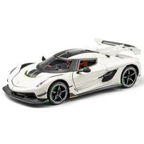 1/24 Koenigsegg JESKO Alloy Super Muscle Car Model Metal Diecast Sound and Light Host DIY Display Decoration Trendy Ornaments Gifts for Children balta