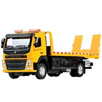 1/50 VOLVO VAN Type Alloy Trailer Model Simulation Metal Car Transporter Wrecker Truck Pull Back Sound and Light Toy Truck geltona