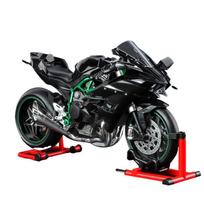 1/9 Kawasaki Ninja H2R with Spray Alloy Motorcycle Model Toy Vehicle Collection Sound and Light Off Road Autocycle Toys Car juoda