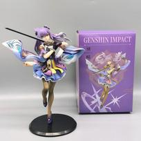 25cm Anime Figure Genshin Impact Keqing Shenhe Hu Tao Xiao Standing Sword Model Decoration Collection Toy Sexy Japanese Dolls No box
