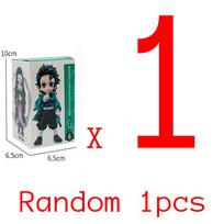 New 6pcs Blind Box Demon Slayer Tanjiro Kamado Nezuko Anime Cartoon Figure Statue Model Ornament Surprise Gift Box Collection