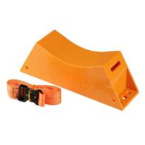 ABS Plastic Wall Mount Gas Cylinder Bracket Rack With Metal Buckle For Oxygen And Hydrogen Tanks Secure Storage Solution oranžinė
