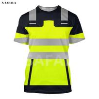 Individualus vardas Linininko Suvirintojo Sunkvežimio vairuotojo Mechaniko Elektriko Sunkvežimis 3D spausdinimo T-shirt Vyriškas Viršus Marškinėliai Ne Darbo drabužiai Cosplay Saugos uniforma XXS smėlis