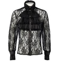 Elegant Manyishang Pirate Vampire Blouse Renaissance Victorian Medieval Gothic Top M