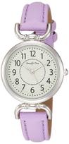 ALIAS Analog Watch Amalfidia Waterproof Leather Strap White Dial Purple (Arias) WW20022A-129 Women's violetinė