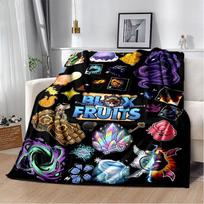 3D Game B-blox fruits printed blanket Picnic blanket Warm blankets Outdoor Blanket bed linings blankets for beds Birthday Gift 75x90cm