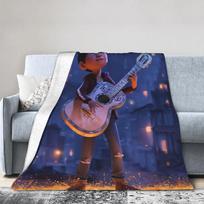 Coco Movie Cartoon Knitted Blankets Fleece  Warm Throw Blanket for Airplane Travel Bedroom Quilt 80x120cm(31x47inch)