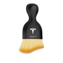 Suede Clean Leather Cloth Car Washing Cleaning Tool Air Conditioner Outlet Cleaning Soft Brush For Tesla Model Y S X car sticker