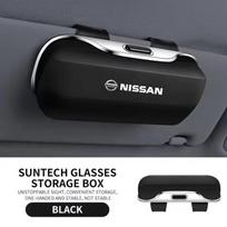 for Nissan X-trail Qashqai Versa Juke Leaf ABS Visor Glasses Case Clip Carbon Fiber Texture Car Sun Visor Glasses Box Storage