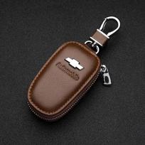Leather for Chevrolet Lova Aveo Cruze Malibu Spark Optra Trax Lacetti Sail Silverado Captiva Car Key Bag Keychain Storage Case ruda