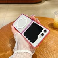 Suitable for Galaxy Zfold7 gradual change transparent magnetic mobile phone case Samsung Z Flip7 folding acrylic sheath Zflip7【fold up and down】