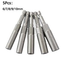 Screwdriver Key Head Length Deepen Impact Socket Adapter Power Nut Driver Socket Set  Repair Tools 5Pcs-B