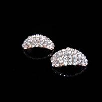 Engood 50Pcs Arc Full Rhinestone Buttons Sewing Trim & Embellishments Craft Buckles for Wedding Decoration DIY Hair Accessories sidabras