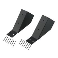 2pcs 45 Degree Angle Pergola Brackets Sturdy Construction Corner Support Heavy Duty Connector Rust Resistant Powder Coated Steel Black