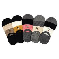 Arnold Palmer Women's No-Slip Fashion Socks (5 Pairs Gift Set) Made in Korea 5 pairs of wide ring slippers