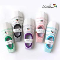 Arnold Palmer Women's Footie Set of 5 Alphabet Footies Non-slip Fake Socks SL025_Alphabet Socks 5 Pairs (Random Color)