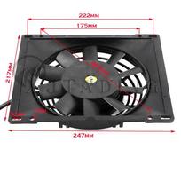 ATV Radiator Cooler Water Cool Cooling 12V Fan For Zongshen 200cc 250cc 300cc 400cc Quad Dirt Bike Buggy Zongshen Engine Parts