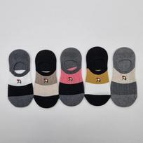 Arnold Palmer Non-Slip Women's Silicone Footie Socks (5 Pairs) 5 pairs (color mix)