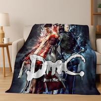 3D D-Devil May Cry DMC Games Vergil Dante Flannel Blanket,Warm and Cozy Soft Throw Blanket for Home Bedroom Bed Sofa Kid Gift 75x90cm