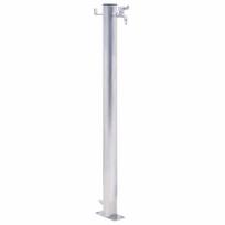 Vidaxl Kran Ogrodowy Na Okrągłym Słupku, 60 Cm, Stal Nierdzewna