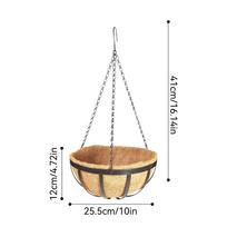 Hanging Baskets for Plants with Coco Liner Metal Flower Basket Pots Holder Hanger Hook Deck Patio Porch Garden Balcony