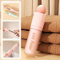 2in1 Clothes Hair Sticky Roller Dopamine Washable Lint Remover Extendable Dust Removal Garment Hair Scraper for Home&Travel rožinė