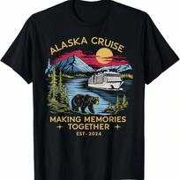 Matching Family Friends And Group Alaskan Alaska Cruise 2024 T-Shirt S įvairiaspalvis