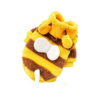 Cute PU Fleece Bee Pet Costume Four Legs Warm Dog Cat Hoodies Funny Design Bee Style Puppy Coat Apparel Winter Warmth (Yellow,XS) geltona