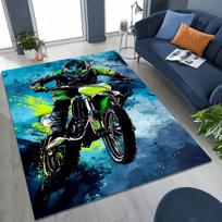Personalized Motorcycle Rider Motorbike Art Rug for Bedroom Living Room Sofa Home Doormat Decor,Large kids Non-slip Floor Mat 40x60cm( 15x23in )