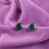 Green Onyx Gemstone 925 Silver Butterfly Stud Post Sisters Gift Earrings Jewelry EE-150-19