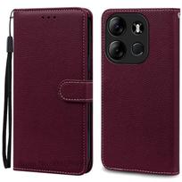 Spark Go 2023 Case For Tecno Spark Go 2023 Case Wallet Leather Flip Cover For Techno Spark Go 2023 Case Phone Cover Coque Fundas Tecno Spark Go 2023 vyno raudonos spalvos