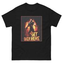 Scorpion Mortal Kombat Tee, GET OVER HERE, Gamer T-Shirts, Video Game Characters 2XL