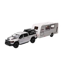 1/32 Dodge Mammoth Trailer RV Alloy Off-Road Vehicle Model Diecast Toy Vehicle Children Boy Gift Collection Miniature Hobby balta