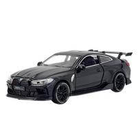 1:32 mastelio BMW M4 IM Coupe lenktyninis automobilis, lydinio liejimo modelis, atitraukiamas, vaikams, žaislas, gimtadienio dovana berniukams, eksponatas juoda