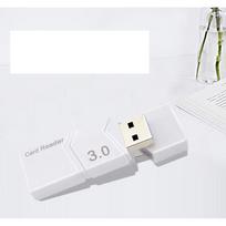 USB 3.0 kortelių skaitytuvas didelės spartos skaitymo / rašymo mikro SD kortelei white
